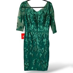 JJ’S HOUSE Emerald Green Fully Lined Cocktail / Special Occasion Dress US Sz 10